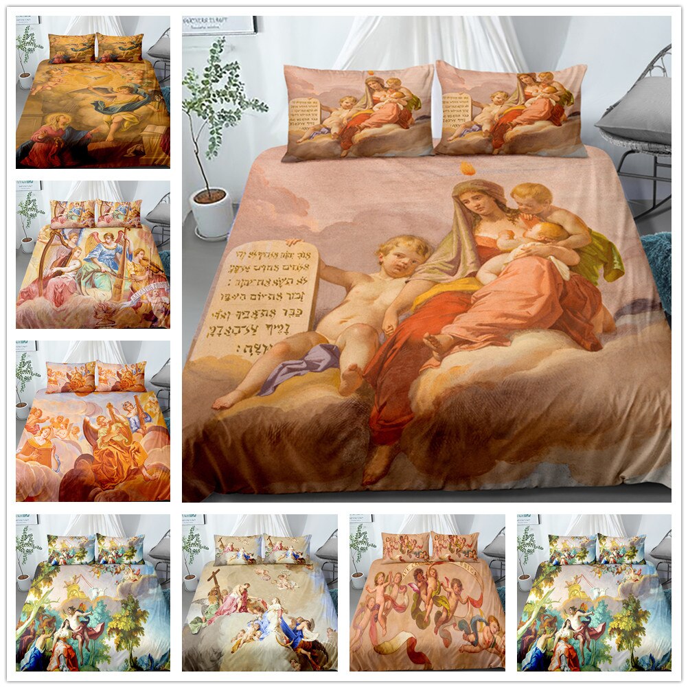 ູ   Duvet Ŀ & Pillowcase 3D μ ħ Ʈ 2/3 Pcs  ü  ŷ  ̺ Ŀ Ȩ 